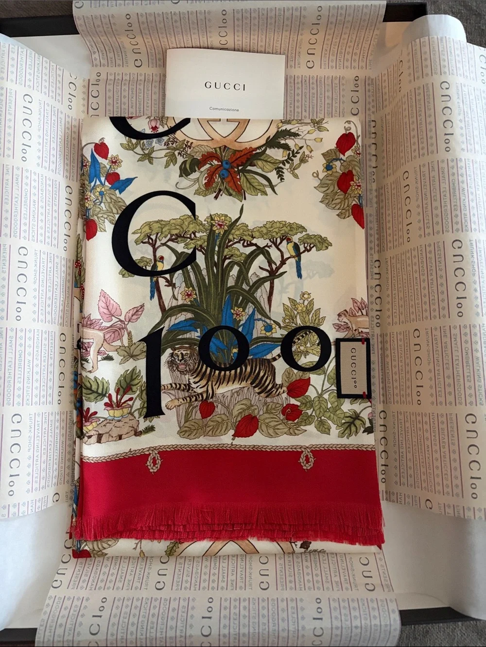 Gucci 100th Anniversary Silk Scarf